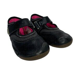 Plae Toddler Girl Size 7.5 Emme Black Mary Jane Shoes Adjustable Strap